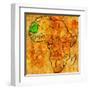 Mauritania on Actual Map of Africa-michal812-Framed Art Print