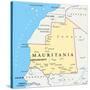 Mauritania Political Map-Peter Hermes Furian-Stretched Canvas