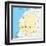 Mauritania Political Map-Peter Hermes Furian-Framed Art Print