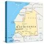 Mauritania Political Map-Peter Hermes Furian-Stretched Canvas