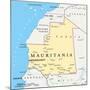 Mauritania Political Map-Peter Hermes Furian-Mounted Art Print