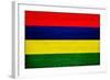 Mauritius Flag Design with Wood Patterning - Flags of the World Series-Philippe Hugonnard-Framed Art Print