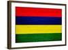 Mauritius Flag Design with Wood Patterning - Flags of the World Series-Philippe Hugonnard-Framed Art Print