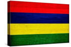 Mauritius Flag Design with Wood Patterning - Flags of the World Series-Philippe Hugonnard-Stretched Canvas