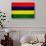 Mauritius Flag Design with Wood Patterning - Flags of the World Series-Philippe Hugonnard-Stretched Canvas displayed on a wall