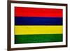 Mauritius Flag Design with Wood Patterning - Flags of the World Series-Philippe Hugonnard-Framed Art Print