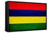 Mauritius Flag Design with Wood Patterning - Flags of the World Series-Philippe Hugonnard-Framed Stretched Canvas