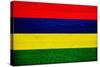 Mauritius Flag Design with Wood Patterning - Flags of the World Series-Philippe Hugonnard-Stretched Canvas