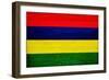 Mauritius Flag Design with Wood Patterning - Flags of the World Series-Philippe Hugonnard-Framed Art Print