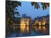 Mauritshuis and Government Buildings of Binnenhof at Night, Hofvijver, Den Haag-Gary Cook-Stretched Canvas