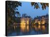 Mauritshuis and Government Buildings of Binnenhof at Night, Hofvijver, Den Haag-Gary Cook-Stretched Canvas