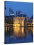 Mauritshuis at Night, Lake Hof Vijver, Den Haag, the Hague, Holland (The Netherlands)-Gary Cook-Stretched Canvas