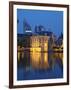 Mauritshuis at Night, Lake Hof Vijver, Den Haag, the Hague, Holland (The Netherlands)-Gary Cook-Framed Photographic Print