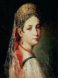 Portrait of a Young Girl in Sarafan and Kokoshnik, 1820s-Mauro Gandolfi-Mounted Giclee Print