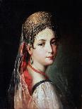 Portrait of a Young Woman in Sarafan and Kokoshnik, 1820s-Mauro Gandolfi-Mounted Giclee Print