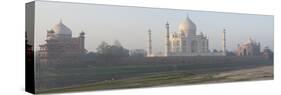 Mausoleum at the Riverside, Taj Mahal, Yamuna River, Agra, Uttar Pradesh, India-null-Stretched Canvas