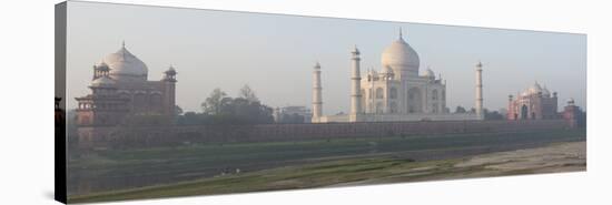 Mausoleum at the Riverside, Taj Mahal, Yamuna River, Agra, Uttar Pradesh, India-null-Stretched Canvas