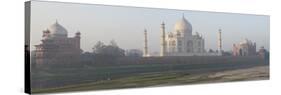 Mausoleum at the Riverside, Taj Mahal, Yamuna River, Agra, Uttar Pradesh, India-null-Stretched Canvas