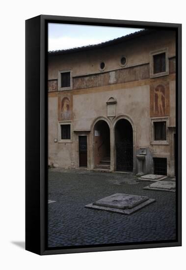 Mausoleum of Emperor Hadrian or Castle Sant'Angelo, Rome-null-Framed Stretched Canvas