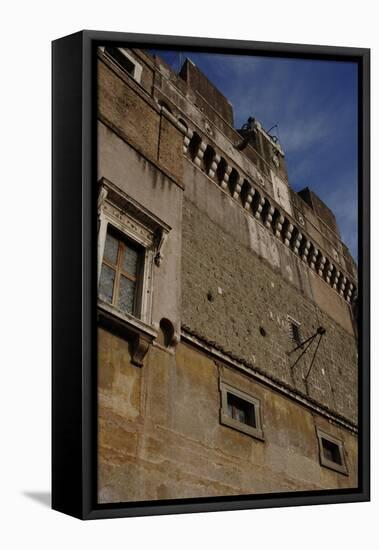 Mausoleum of Emperor Hadrian or Castle Sant'Angelo, Rome-null-Framed Stretched Canvas