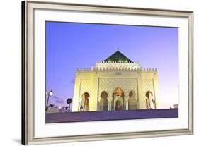 Mausoleum of Mohammed V at Dusk, Rabat, Morocco, North Africa, Africa-Neil Farrin-Framed Photographic Print