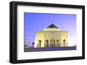 Mausoleum of Mohammed V at Dusk, Rabat, Morocco, North Africa, Africa-Neil Farrin-Framed Photographic Print