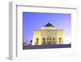 Mausoleum of Mohammed V at Dusk, Rabat, Morocco, North Africa, Africa-Neil Farrin-Framed Photographic Print