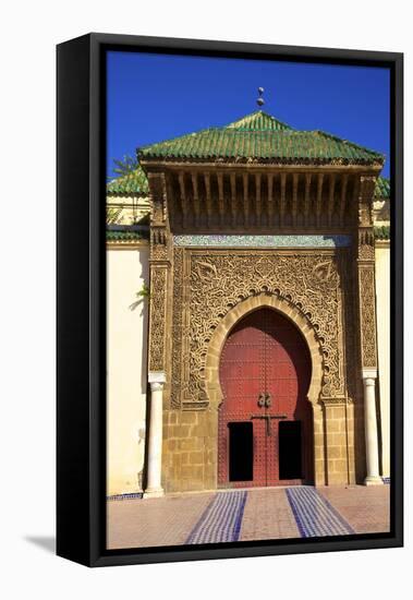 Mausoleum of Moulay Ismail, Meknes, Morocco, North Africa, Africa-Neil-Framed Stretched Canvas