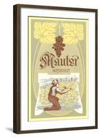 Mautser Wine Label-null-Framed Art Print