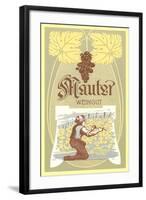 Mautser Wine Label-null-Framed Art Print