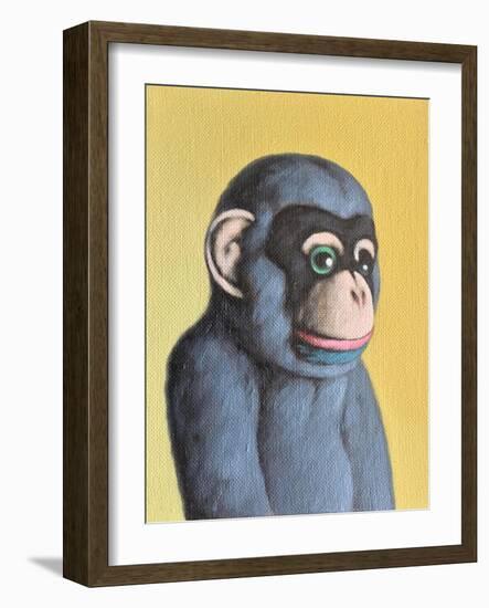 Mauve Monkey on Yellow, 2006,-Peter Jones-Framed Giclee Print