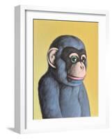 Mauve Monkey on Yellow, 2006,-Peter Jones-Framed Giclee Print