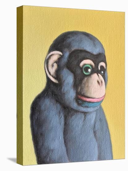 Mauve Monkey on Yellow, 2006,-Peter Jones-Stretched Canvas