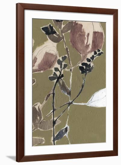 Mauve on Olive II-Jennifer Goldberger-Framed Art Print