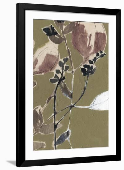 Mauve on Olive II-Jennifer Goldberger-Framed Art Print