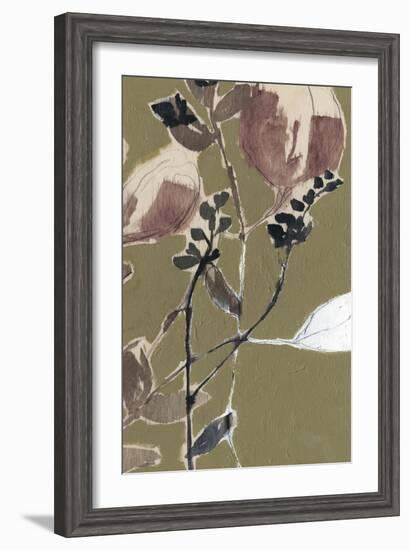 Mauve on Olive II-Jennifer Goldberger-Framed Art Print