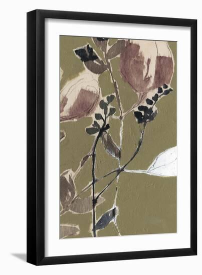 Mauve on Olive II-Jennifer Goldberger-Framed Art Print