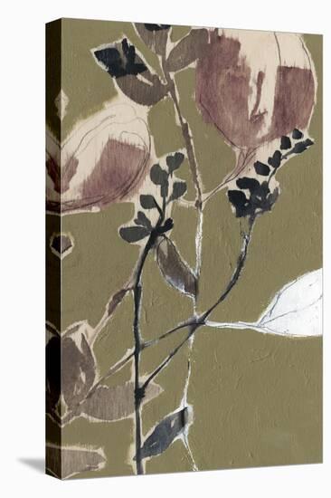 Mauve on Olive II-Jennifer Goldberger-Stretched Canvas