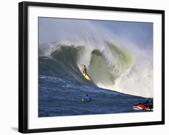 Mavericks Surf Competition 2010, Half Moon Bay, California, Usa-Rebecca Jackrel-Framed Premium Photographic Print