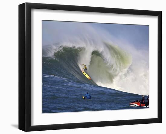 Mavericks Surf Competition 2010, Half Moon Bay, California, Usa-Rebecca Jackrel-Framed Photographic Print