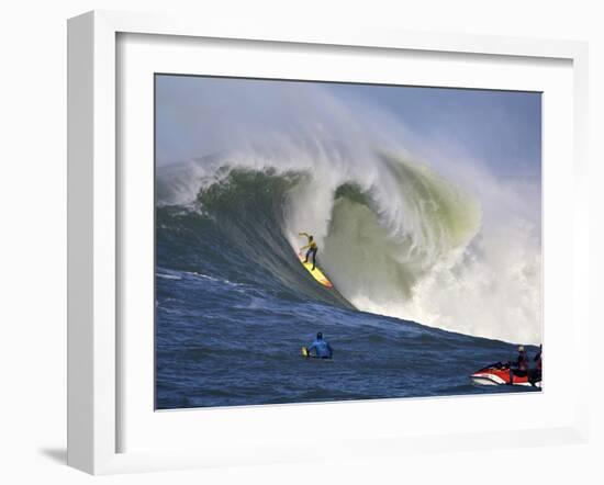 Mavericks Surf Competition 2010, Half Moon Bay, California, Usa-Rebecca Jackrel-Framed Photographic Print