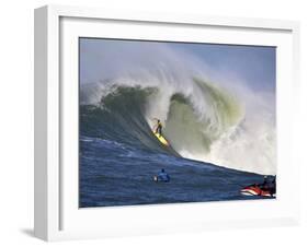 Mavericks Surf Competition 2010, Half Moon Bay, California, Usa-Rebecca Jackrel-Framed Photographic Print