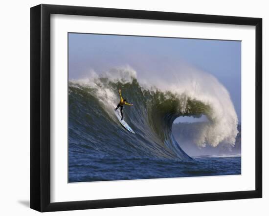 Mavericks Surf Competition 2010, Half Moon Bay, California, Usa-Rebecca Jackrel-Framed Premium Photographic Print