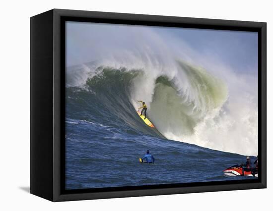 Mavericks Surf Competition 2010, Half Moon Bay, California, Usa-Rebecca Jackrel-Framed Stretched Canvas