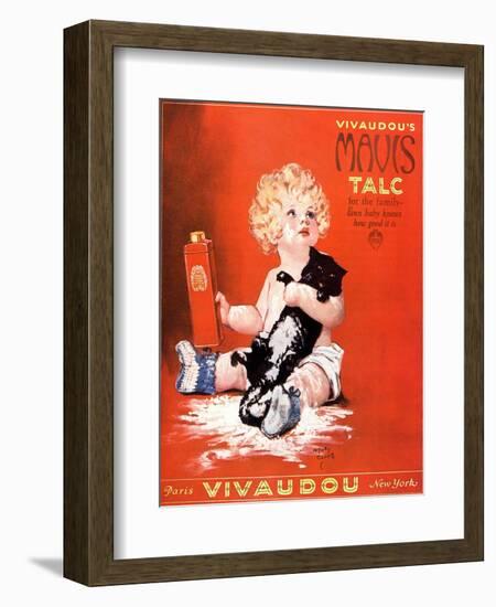 Mavis Talc Cats Talcum Powder, USA, 1920-null-Framed Giclee Print