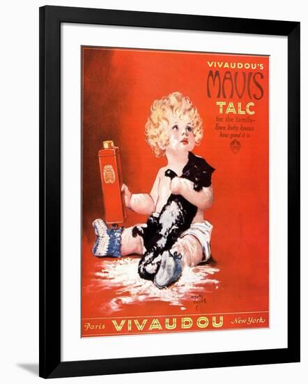 Mavis Talc Cats Talcum Powder, USA, 1920-null-Framed Giclee Print