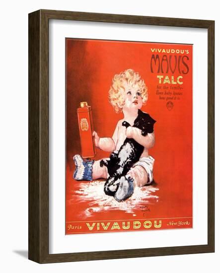 Mavis Talc Cats Talcum Powder, USA, 1920-null-Framed Giclee Print