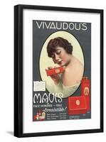 Mavis Talcum Powder Vivaudou's, USA, 1910-null-Framed Giclee Print