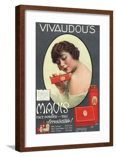Mavis Talcum Powder Vivaudou's, USA, 1910--Framed Giclee Print