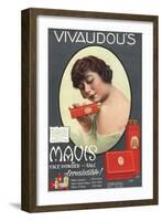 Mavis Talcum Powder Vivaudou's, USA, 1910-null-Framed Giclee Print